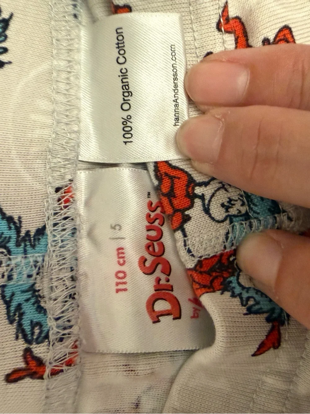 Hanna Andersson Dr Suess pajamas Jammies size 5 110 fair condition